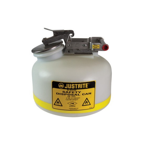 Justrite Liquid Disposal Safety Can 7.5 Litre  (WHITE) 12751