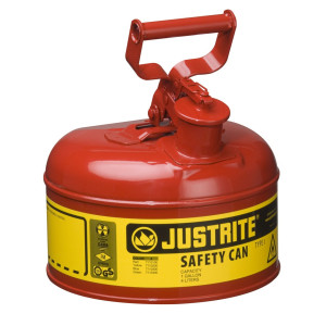 Flammable Liquid Safety Cans x2 - Justrite Type 1 - 4  litre - Bulk Buy Deal